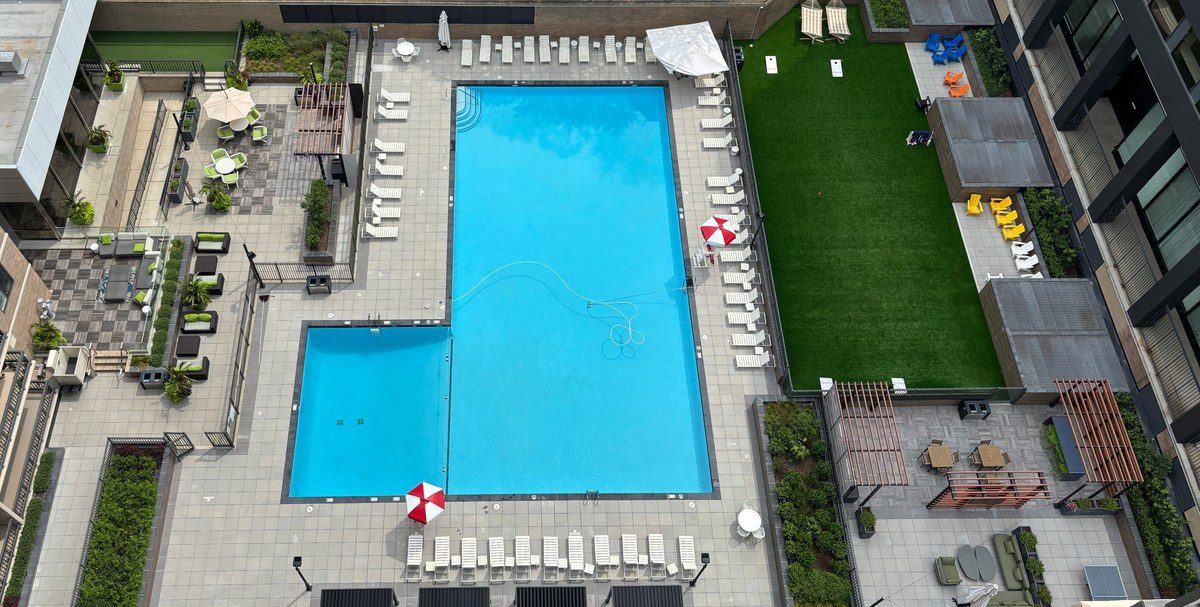 Crystal Square pool deck after renovation